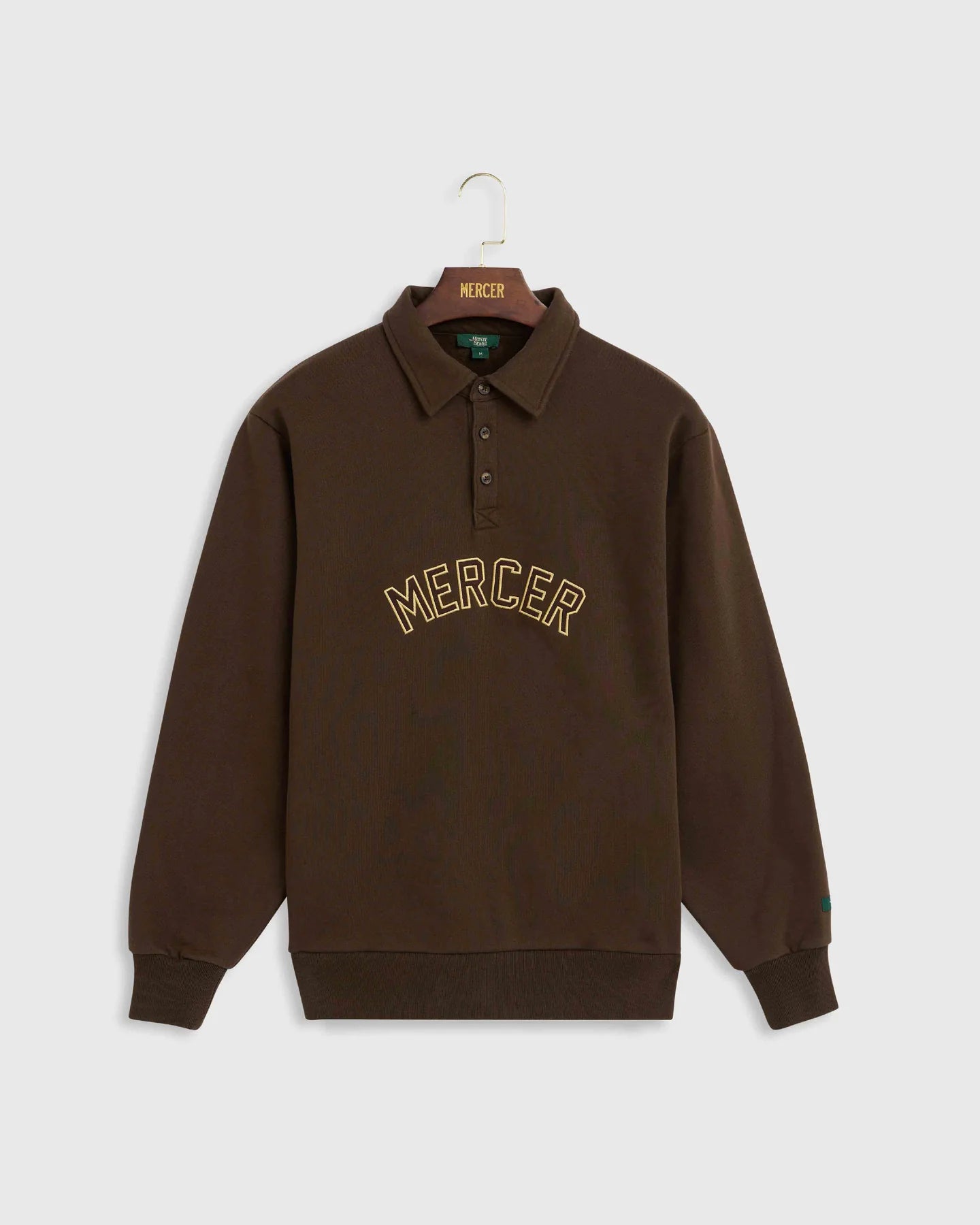 MERCER The Mercer Sweat Polo Brown