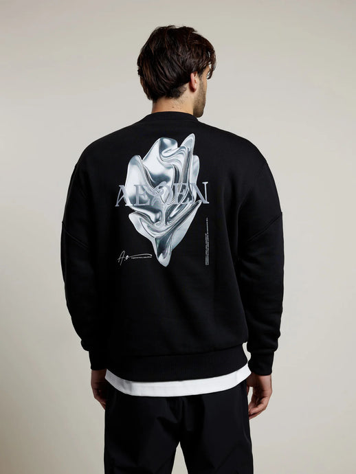 AEDEN MOSHIN SWEATER | BLACK