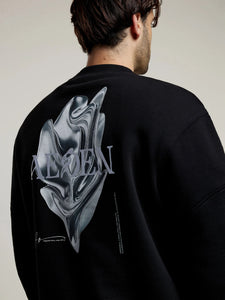 AEDEN MOSHIN SWEATER | BLACK