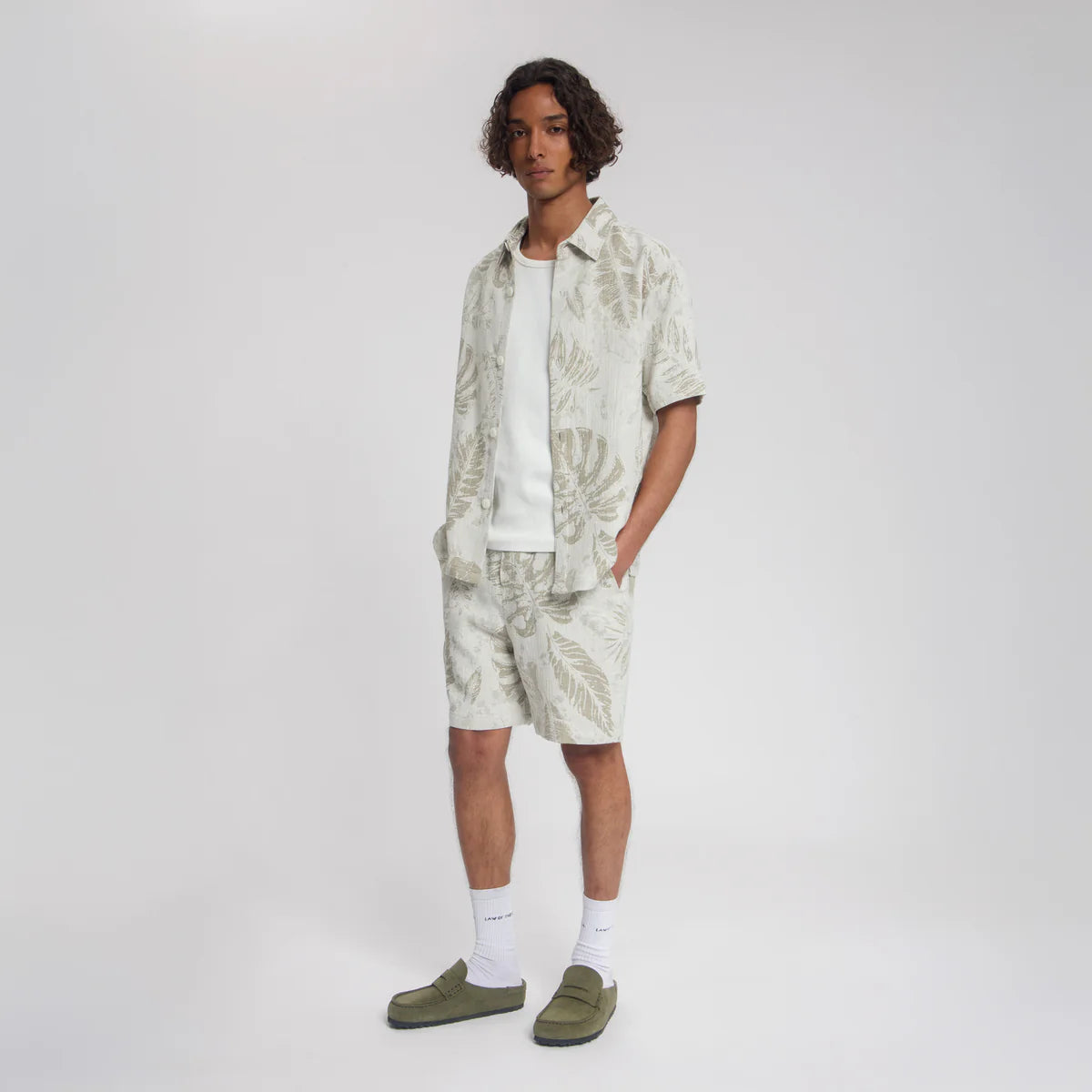 LAW OF THE SEA PELAGOS JACQUARD SHORTS Tea