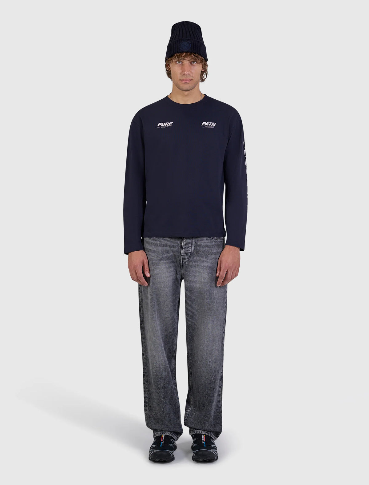 PURE PATH PURE LONGSLEEVE T-SHIRT Dark Navy
