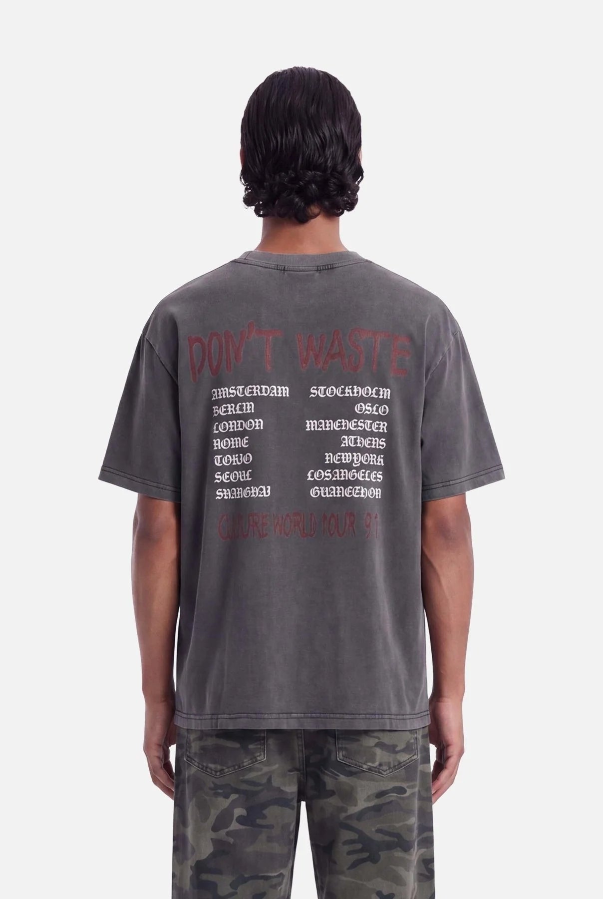 DON’T WASTE CULTURE JOVI T-SHIRT | WASHED BLACK