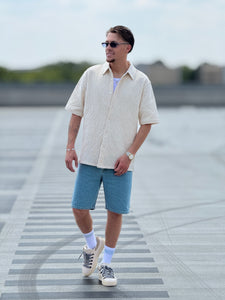 LAW OF THE SEA STAG JACQUARD SHIRT Sand