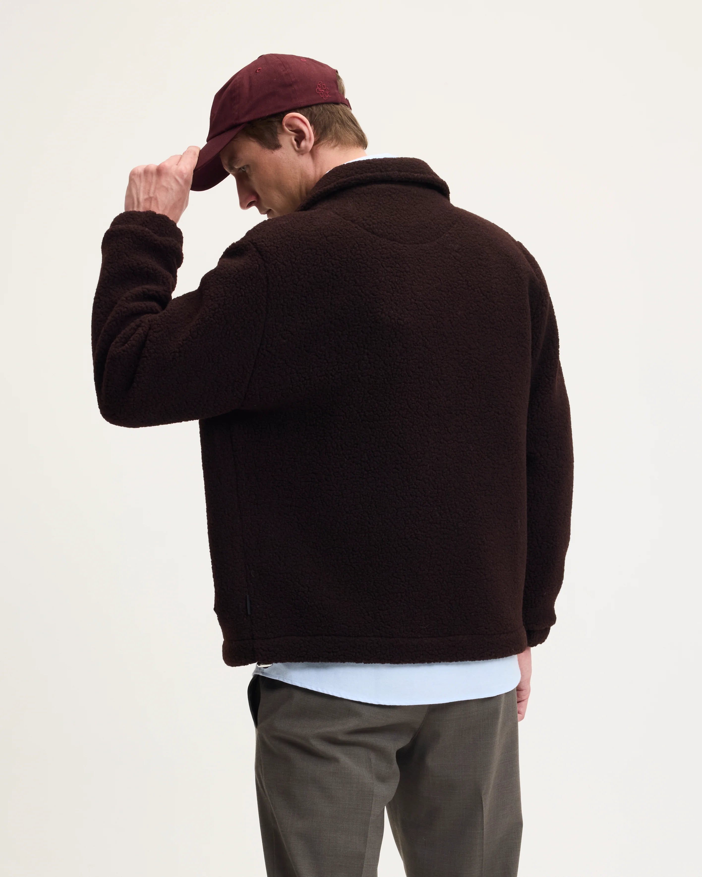 GOOD PEOPLE Jteddy Bomber Jacket Brown