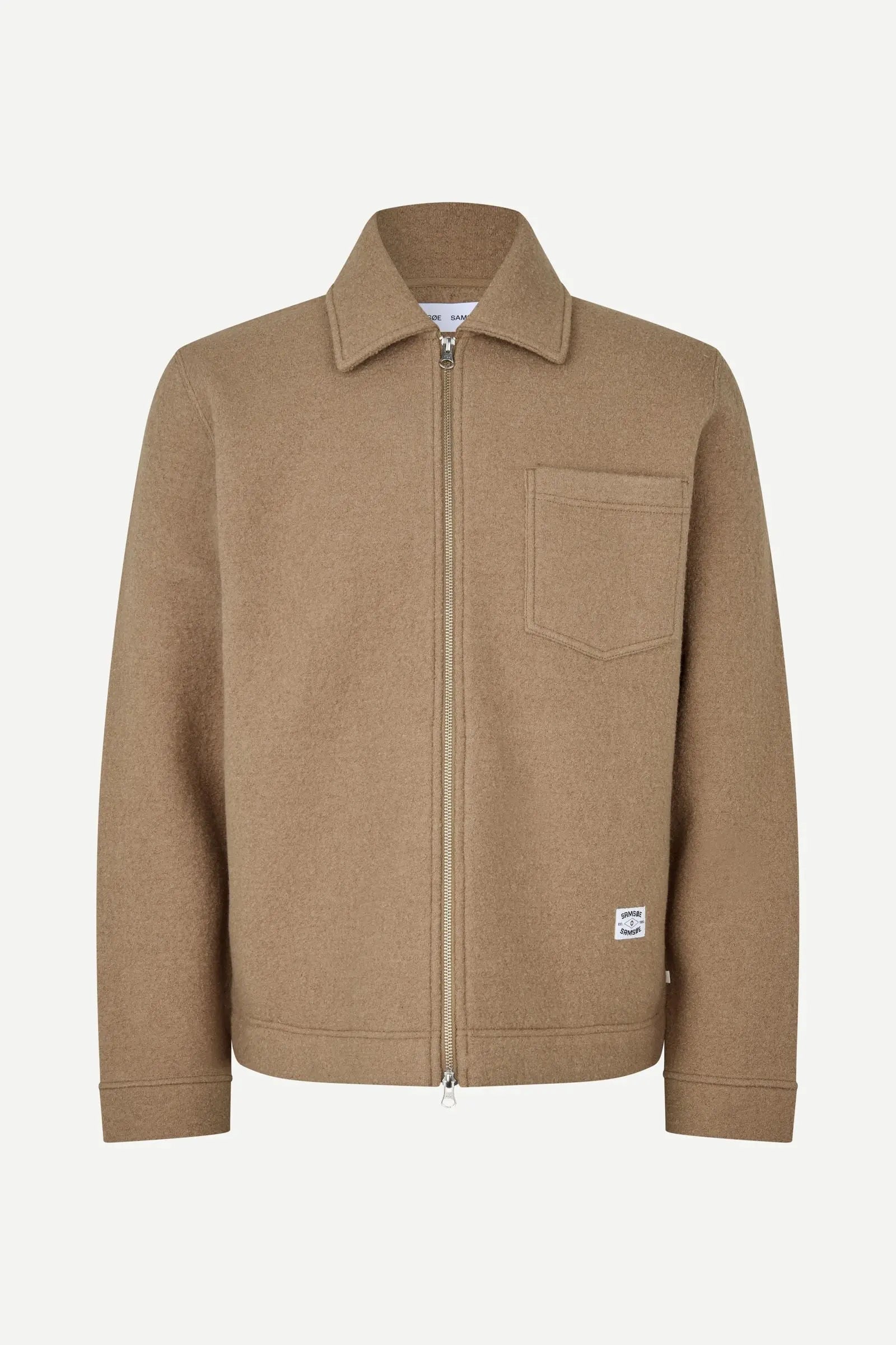 SAMSOE SAMSOE HANNES FULL ZIP 14612 Lead Grey