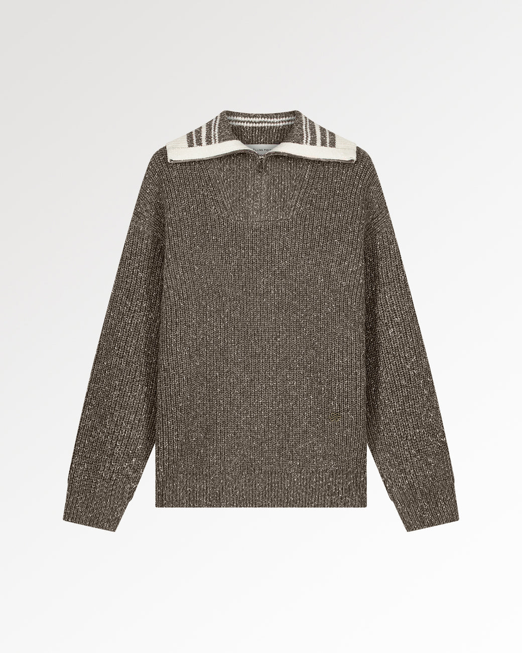 FILLING PIECES Zip Knit Chunky Fisherman Melange
