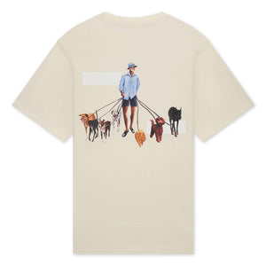 FILLING PIECES T-SHIRT DOG WALKER ANTIQUE WHITE