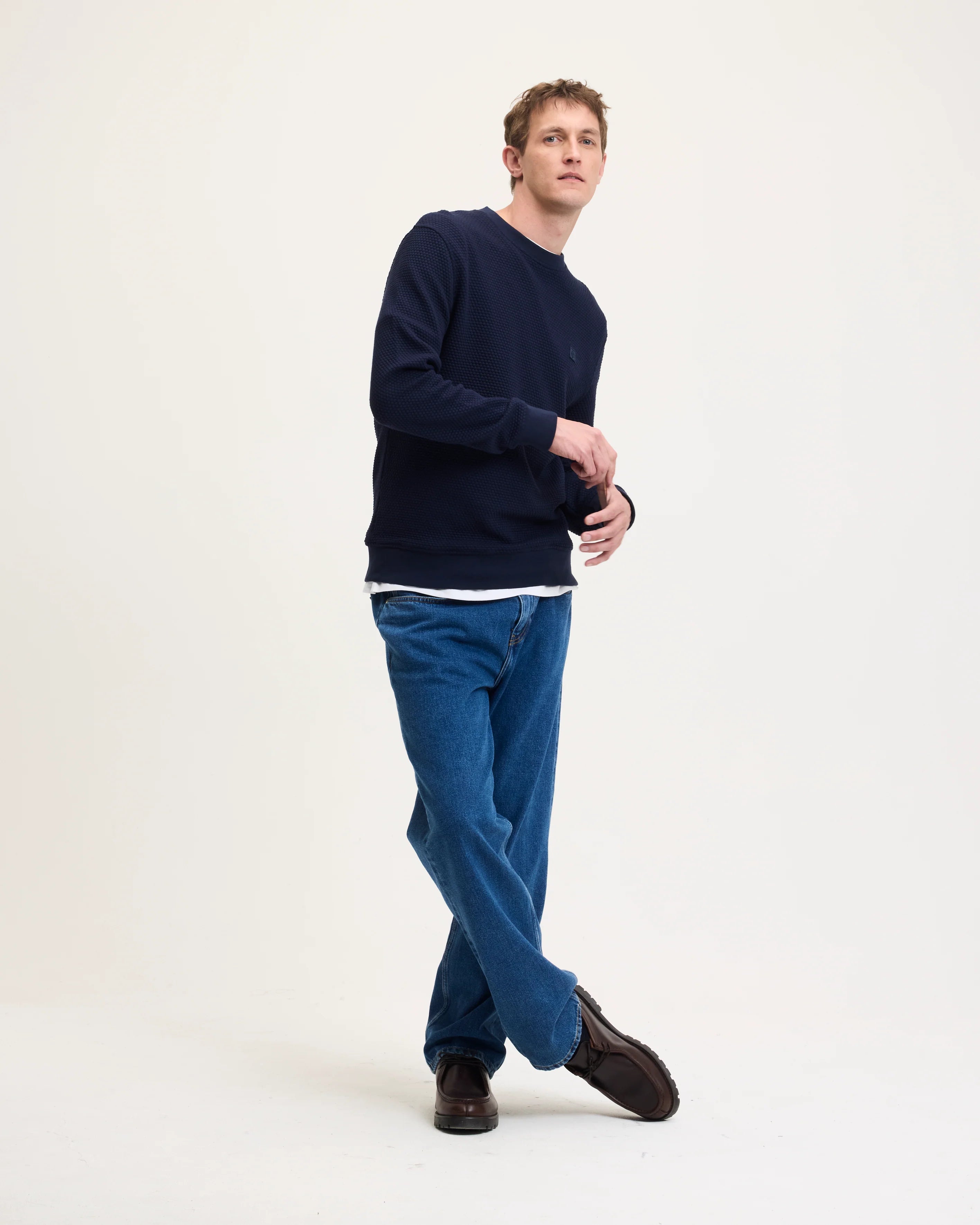 GOOD PEOPLE Leroy Sweater Navy