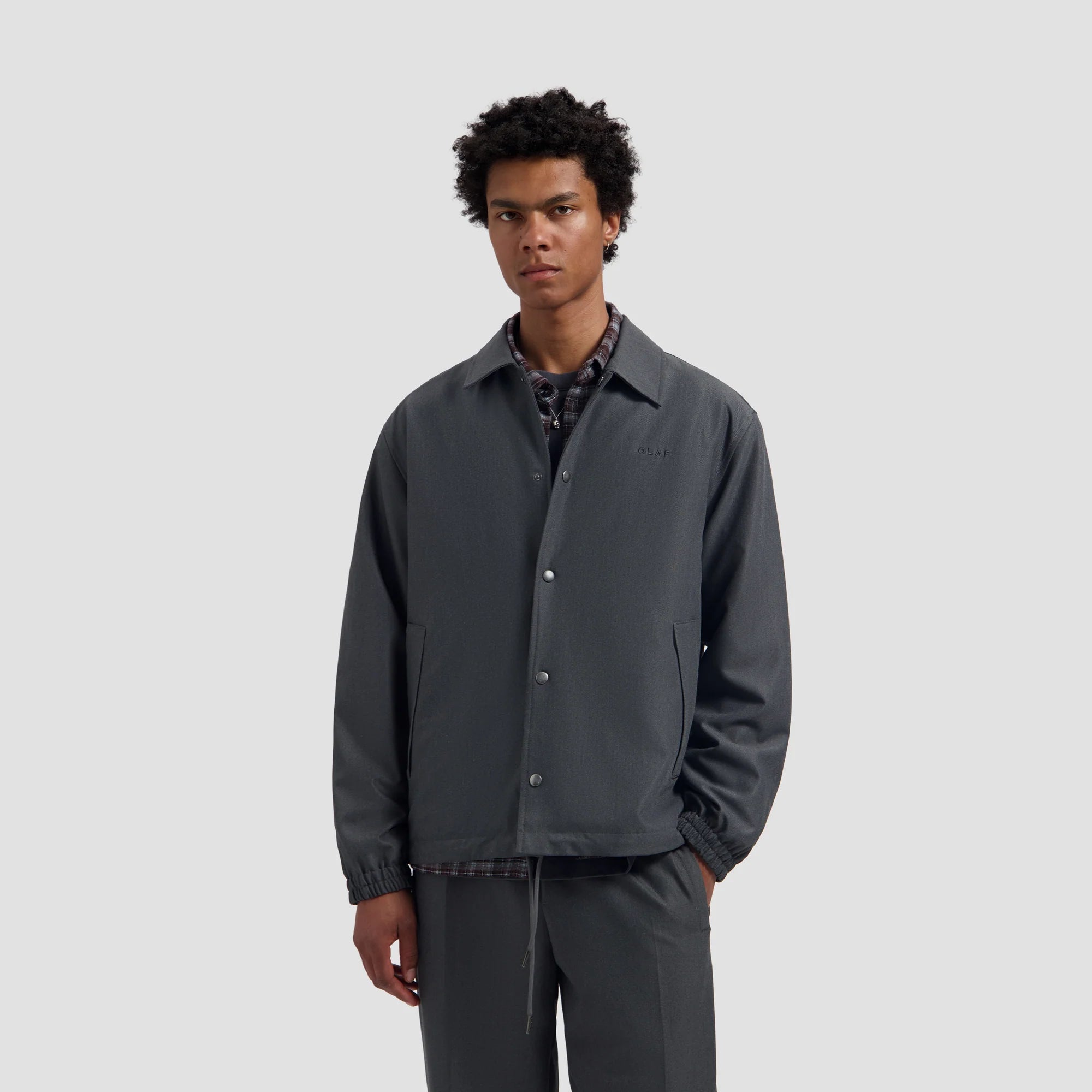 OLAF WESTERN COACH JACKET - CHARCOAL