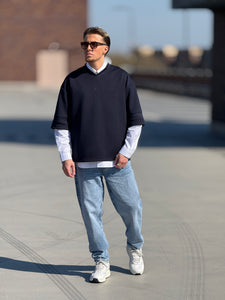 J.LINDEBERG MILOS JERSEY MESH TEE Navy