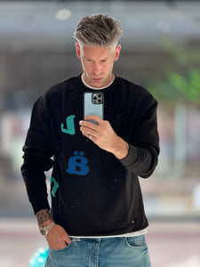 VÄNNER Tommy Oversized Sweater Jet Black