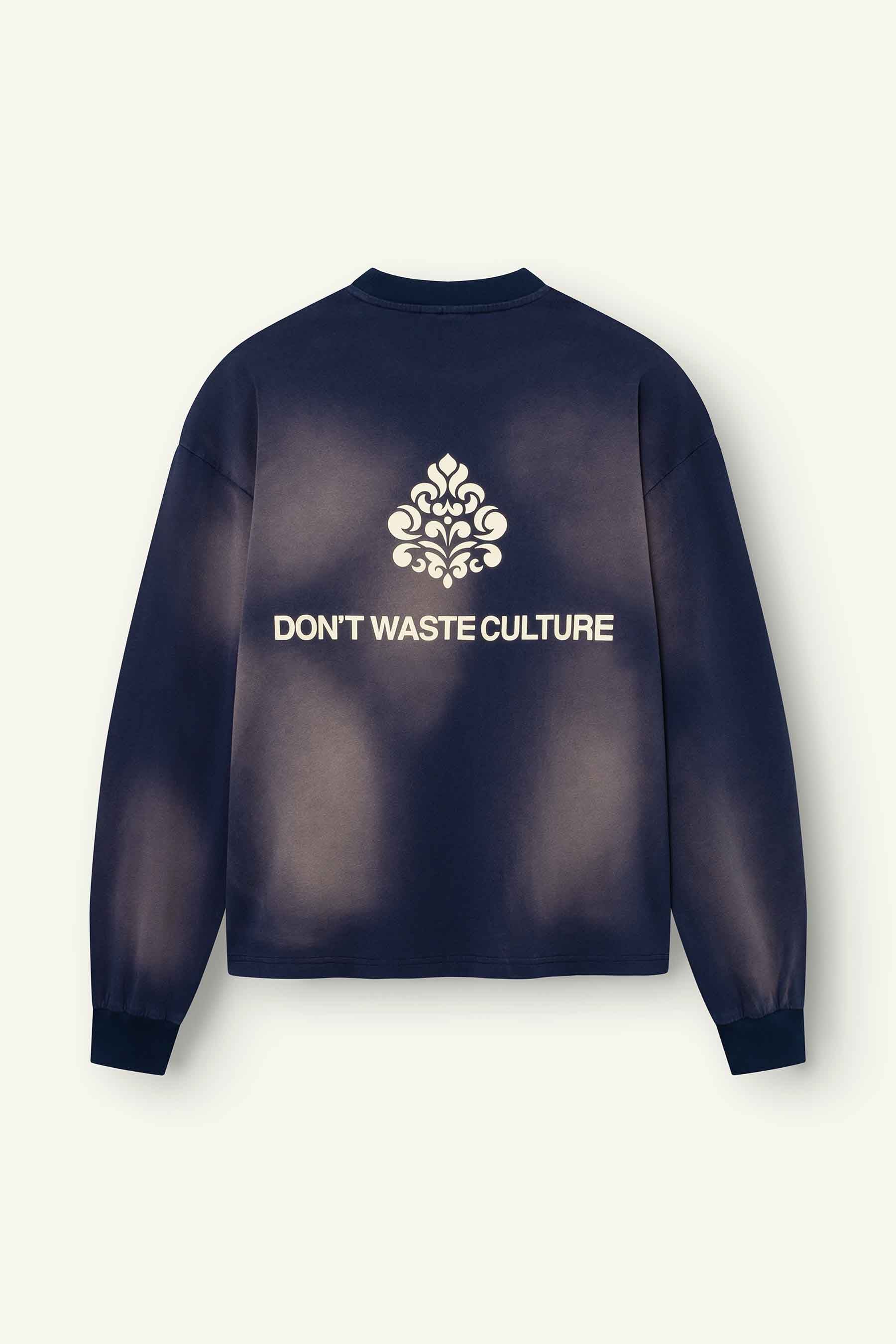DON’T WASTE CULTURE FADE LONGSLEEVE | NAVY BLUE
