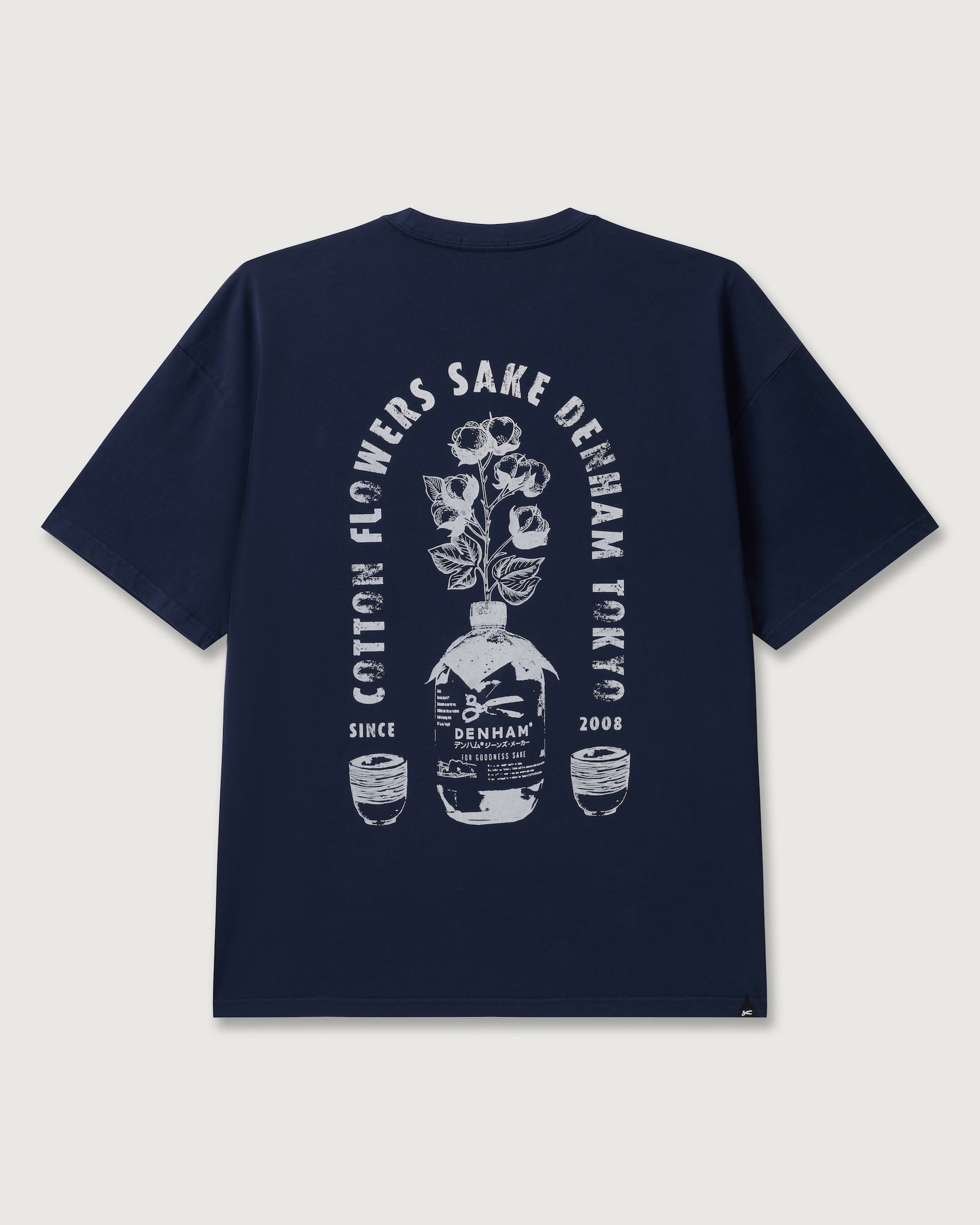 DENHAM SAKE SS BOXY TEE Blue