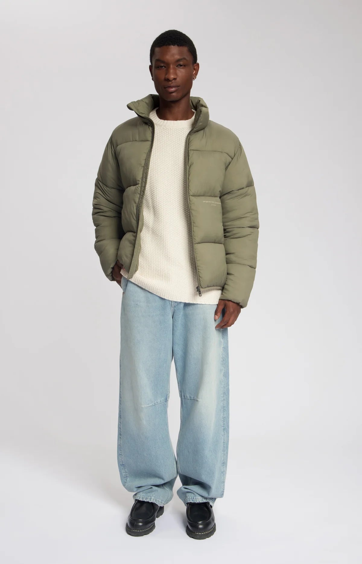 LAW OF THE SEA HAZE SHORT PUFFER JACKET Martini Olive