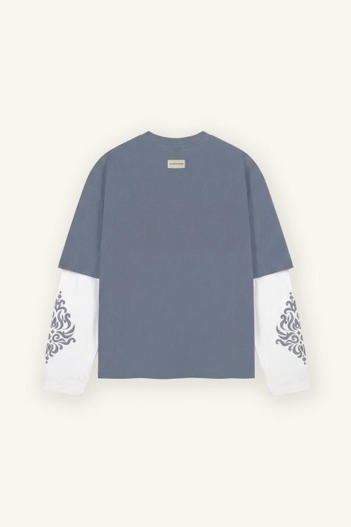DON’T WASTE CULTURE Alare Layer Longsleeve Light Blue