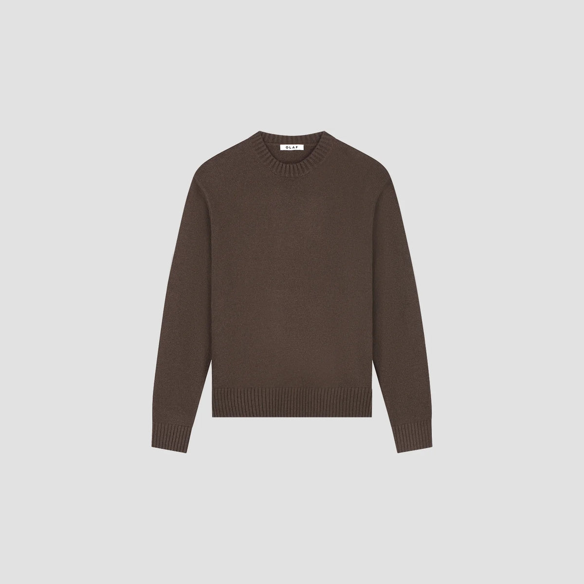 OLAF ESSENTIAL KNITTED CREWNECK Chocolate Plum
