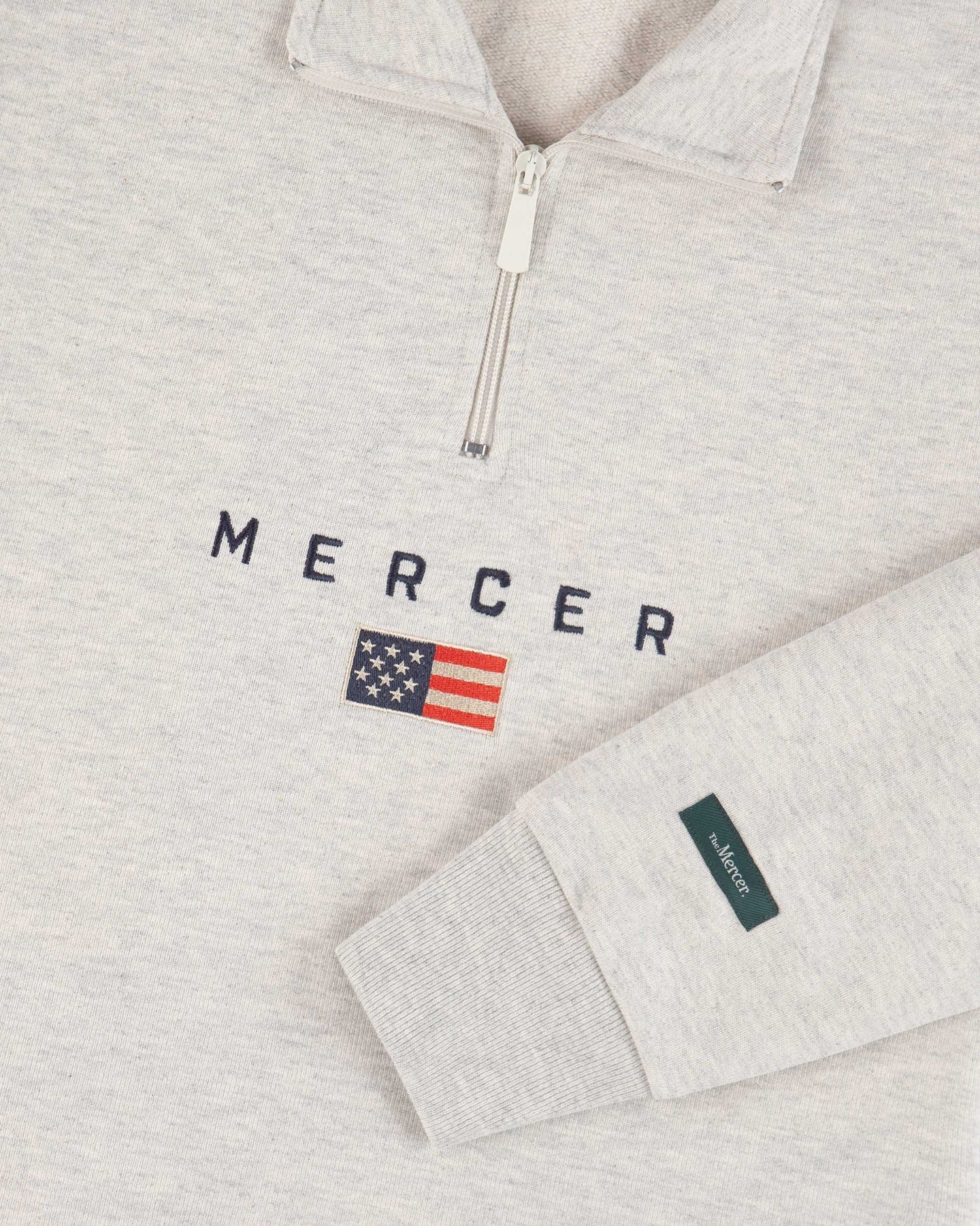 MERCER The Mercer Quarter Zip Grey