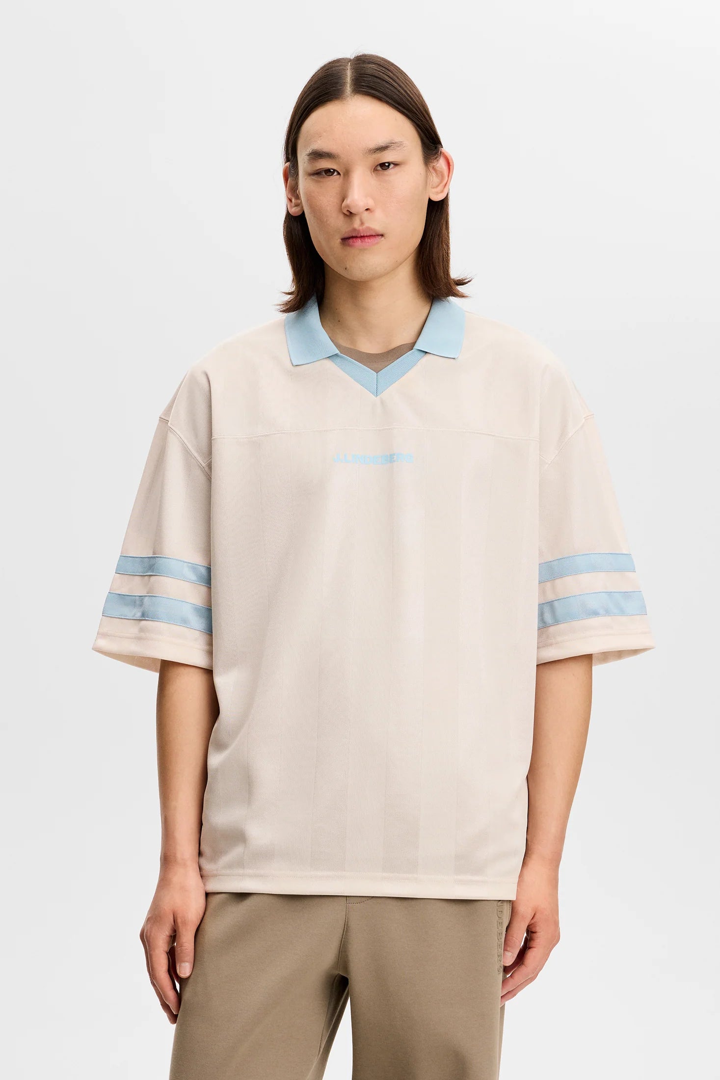 J.LINDEBERG Rusty Printed Polo Moonbeam