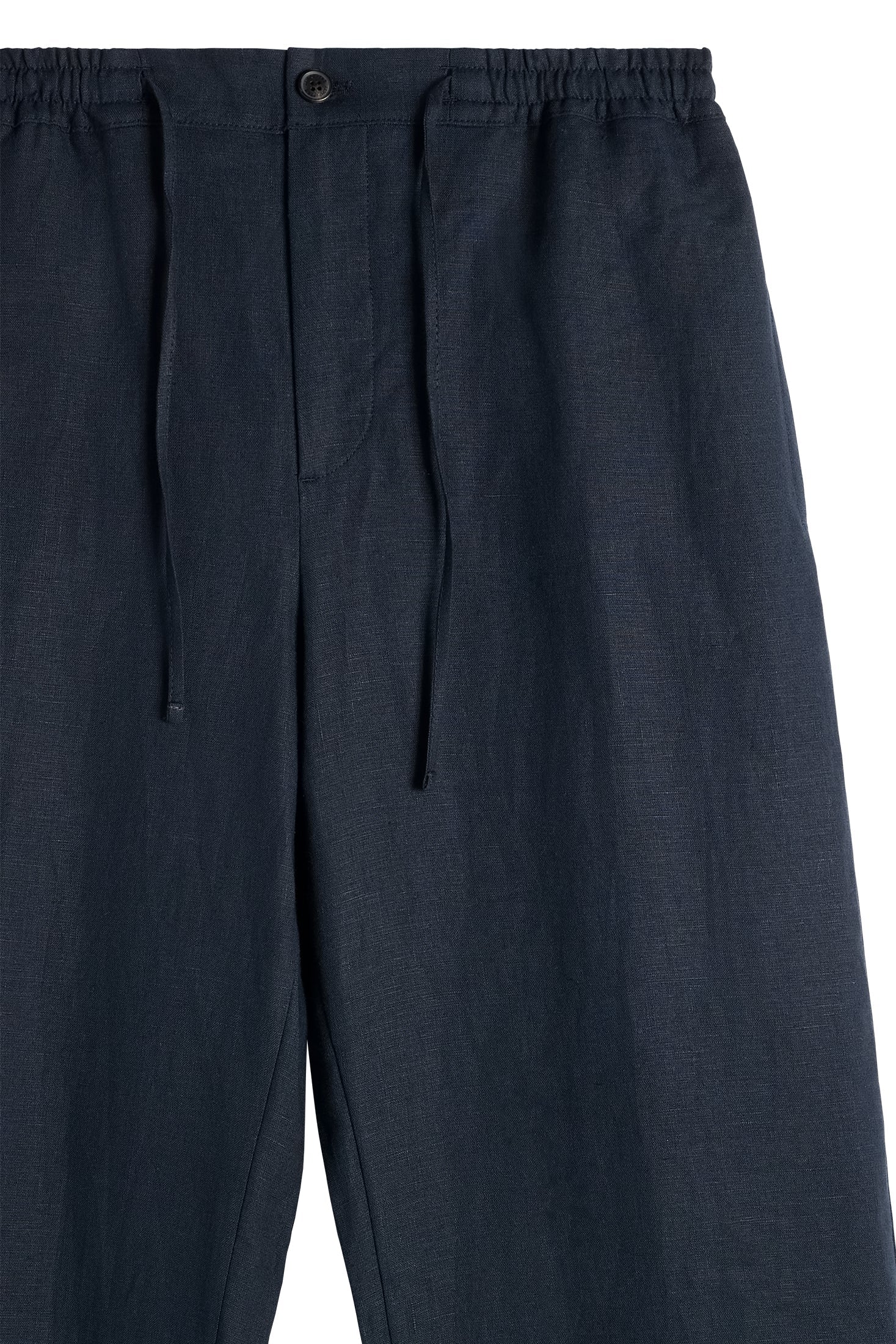 J.LINDEBERG Noah Drape Linen Pants Navy