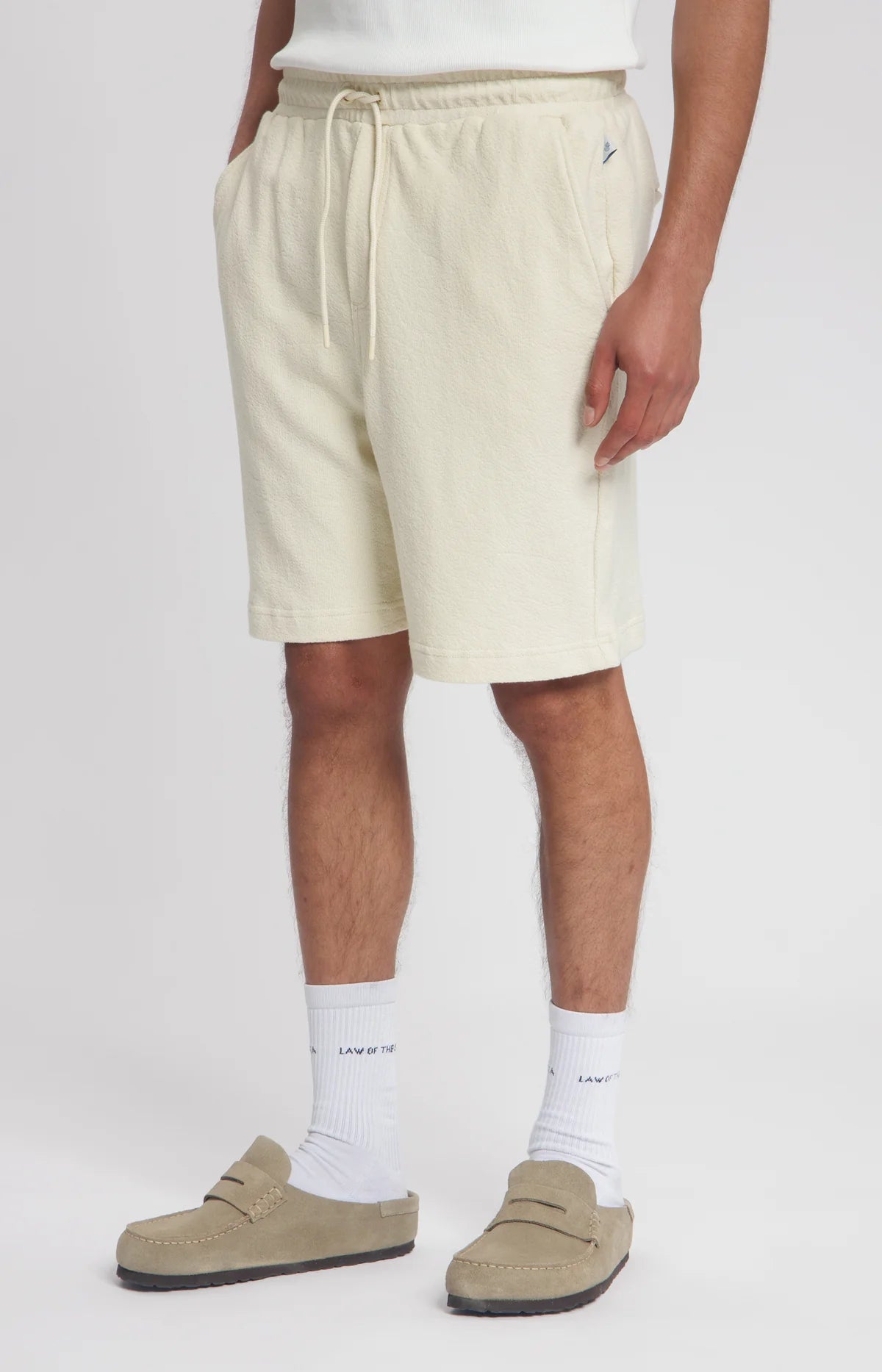 LAW OF THE SEA PROTEUS TERRY SHORTS Almond Milk