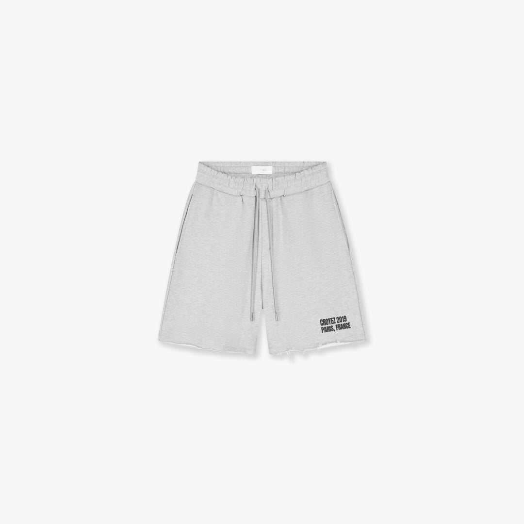 Croyez Relaxed Paris Shorts | Grey Melange