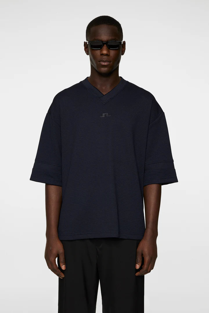 J.LINDEBERG MILOS JERSEY MESH TEE Navy