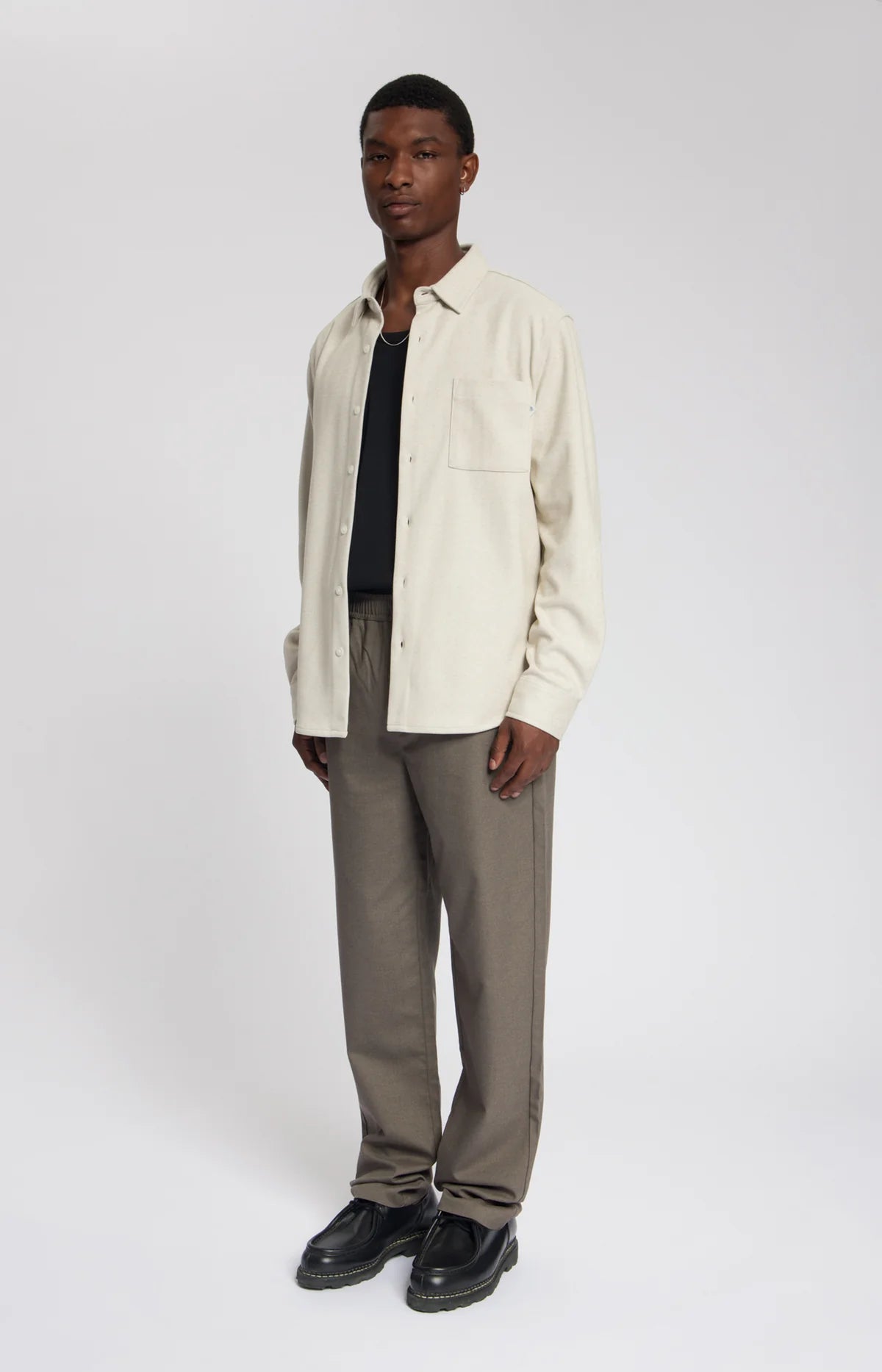 TROY SOFT HERRINGBONE SHIRT Sand