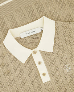 FILLING Knit Polo White Pepper