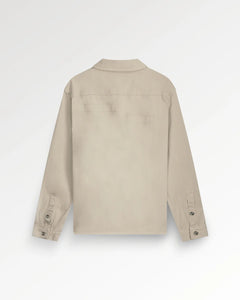 FILLING PIECES OVERSHIRT COTTON TWILL WHITE PEPPER