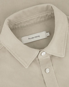 FILLING PIECES OVERSHIRT COTTON TWILL WHITE PEPPER