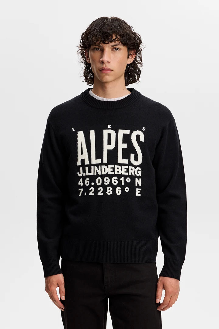 J.LINDEBERG WILLIAM KNITTED SWEATER | BLACK