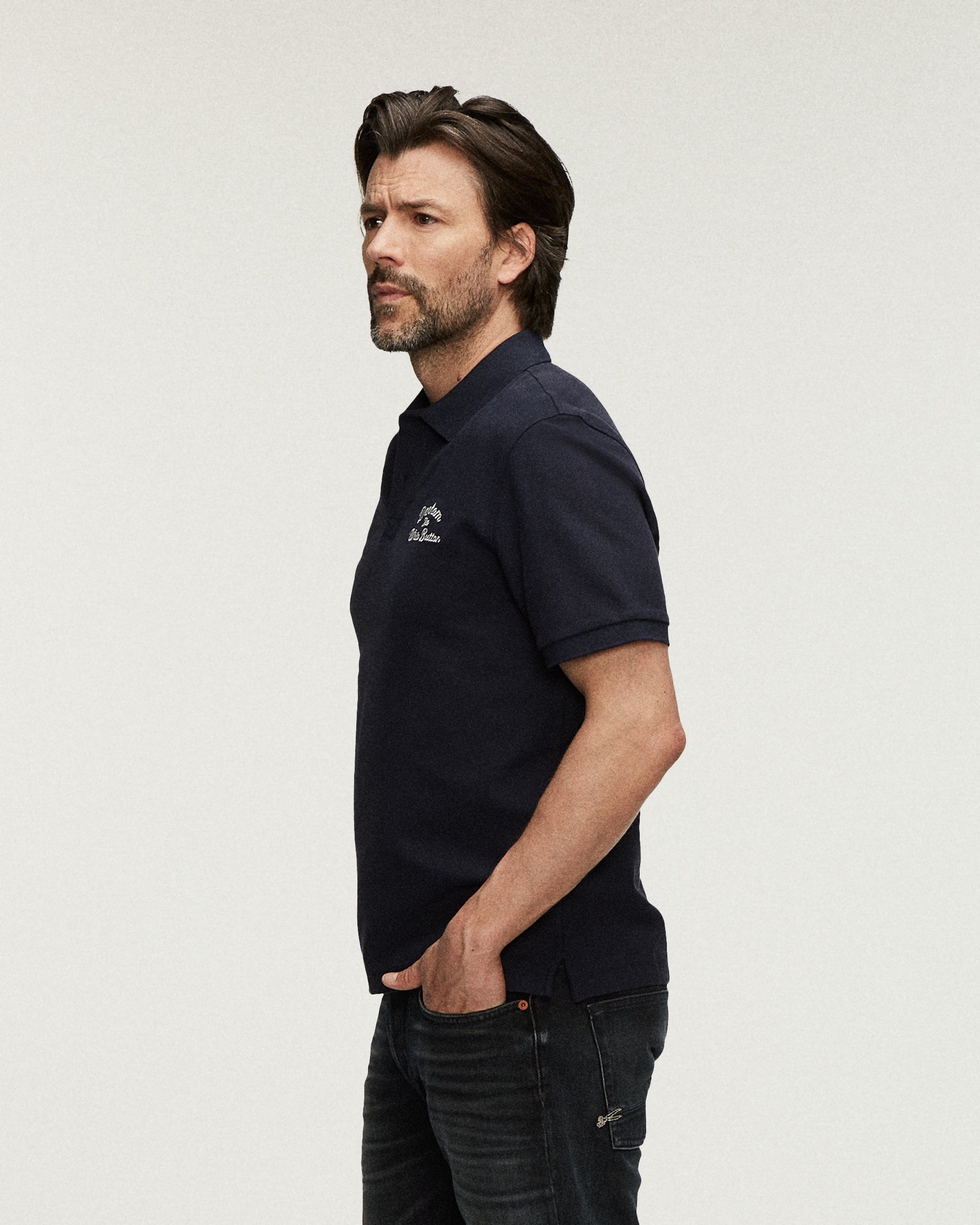 DENHAM FLOYD POLO Navy