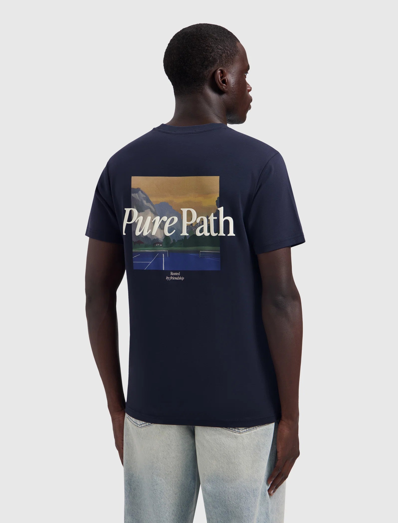PURE PATH LANDSCAPE VIEW T-SHIRT Navy