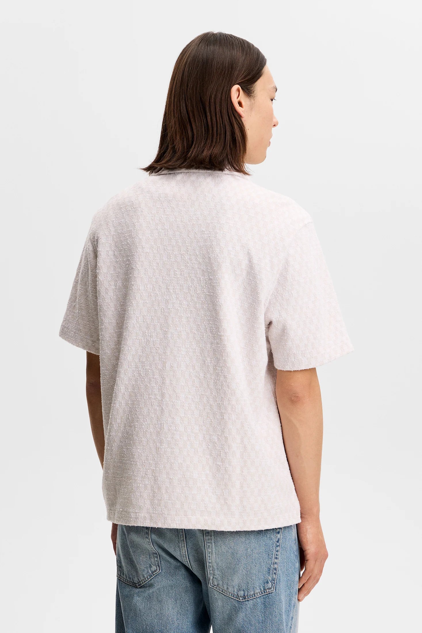 J.LINDEBERG Torpa Jacquard Shirt Moonbeam