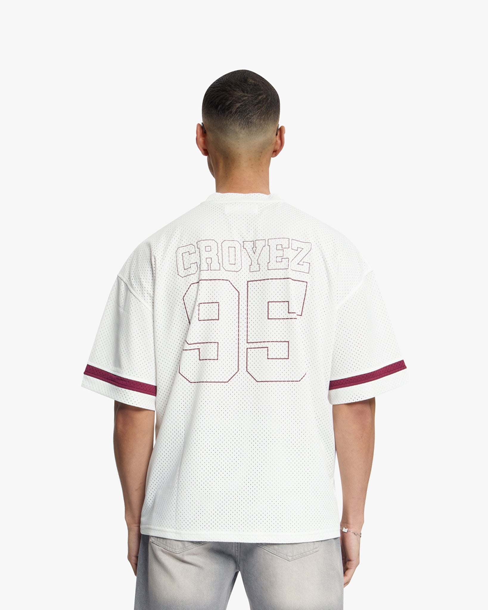 CROYEZ M MESH JERSEY Off-White/Cherry