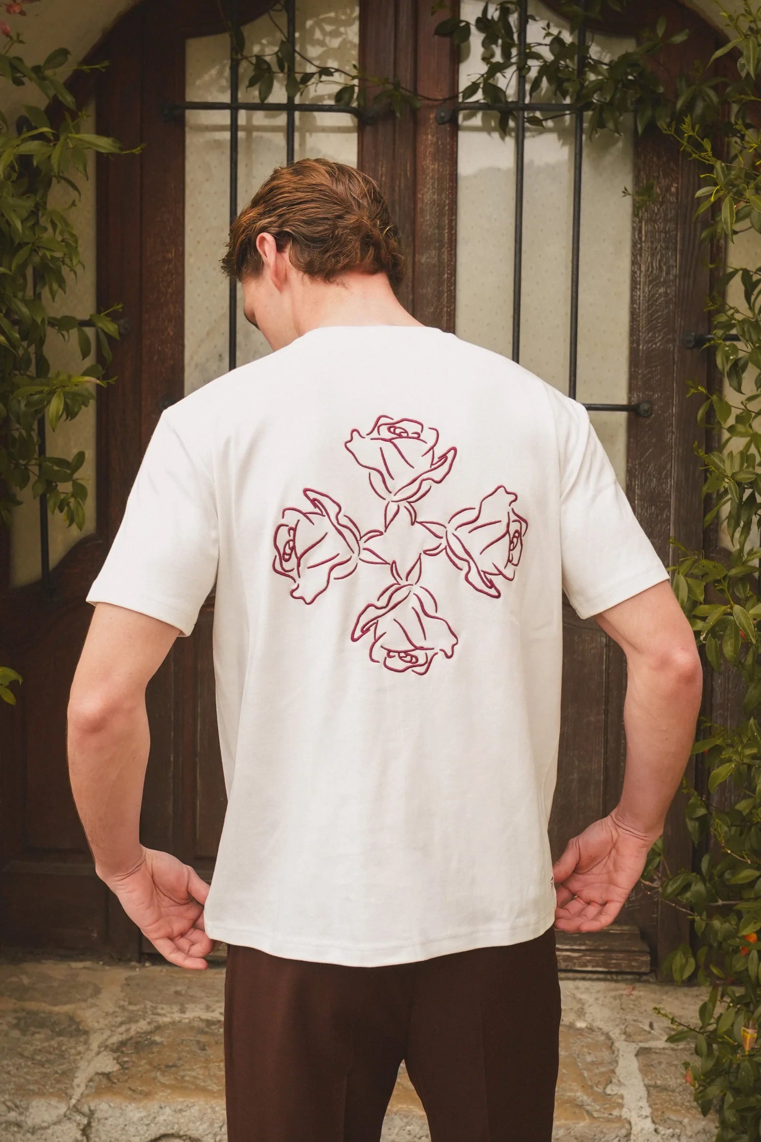 EDMONDS Rose logo t-shirt - Off White