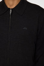 Afbeelding in Gallery-weergave laden, J.LINDEBERG KALEB MERINO ZIP CARDIGAN | DARK GREY MELANGE