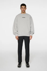 J.LINDEBERG CALLAN CREW NECK | LIGHT GREY MELANGE