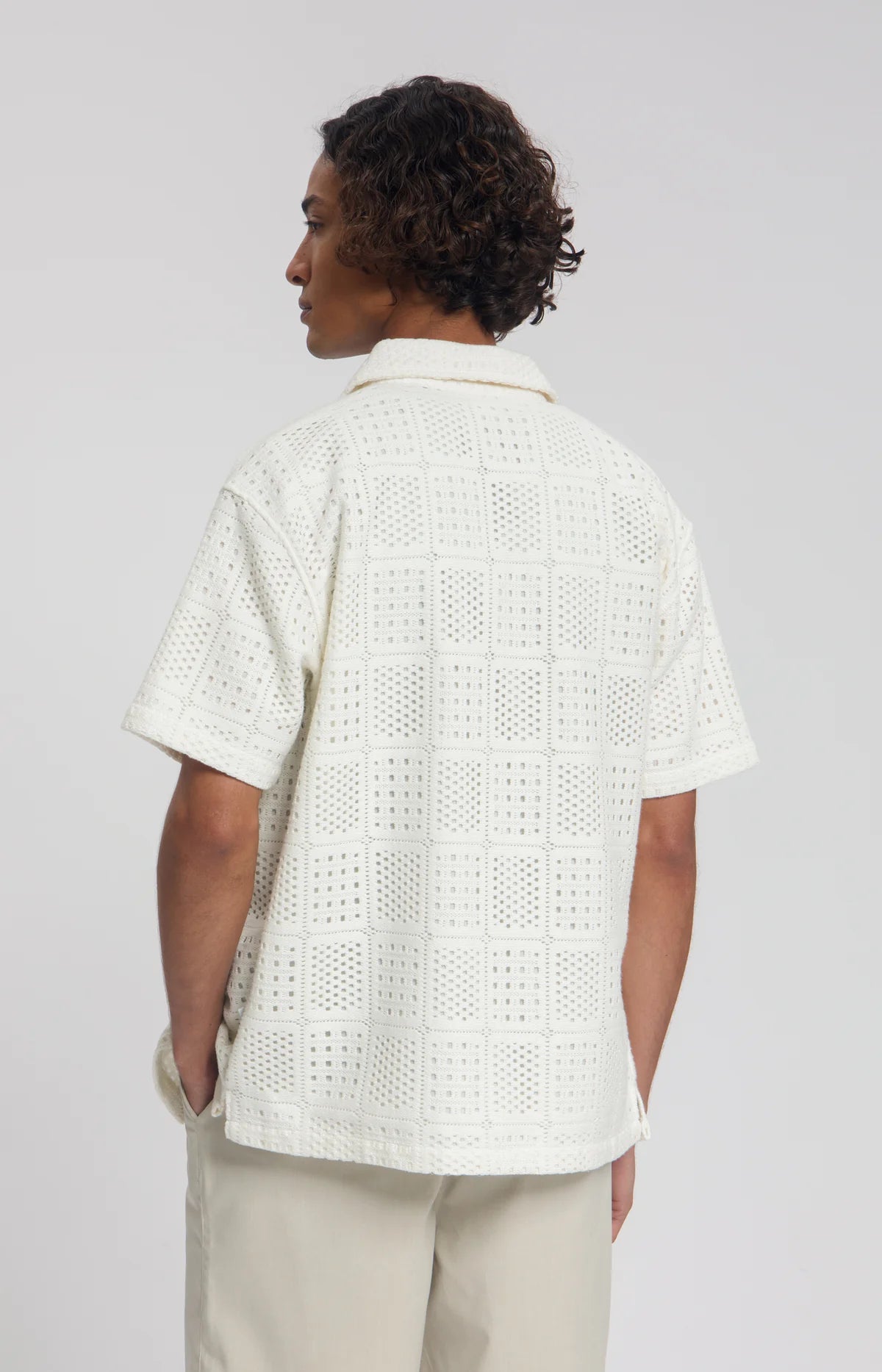 LAW OF THE SEA SIREN AJOUR KNITTED RESORT SHIRT