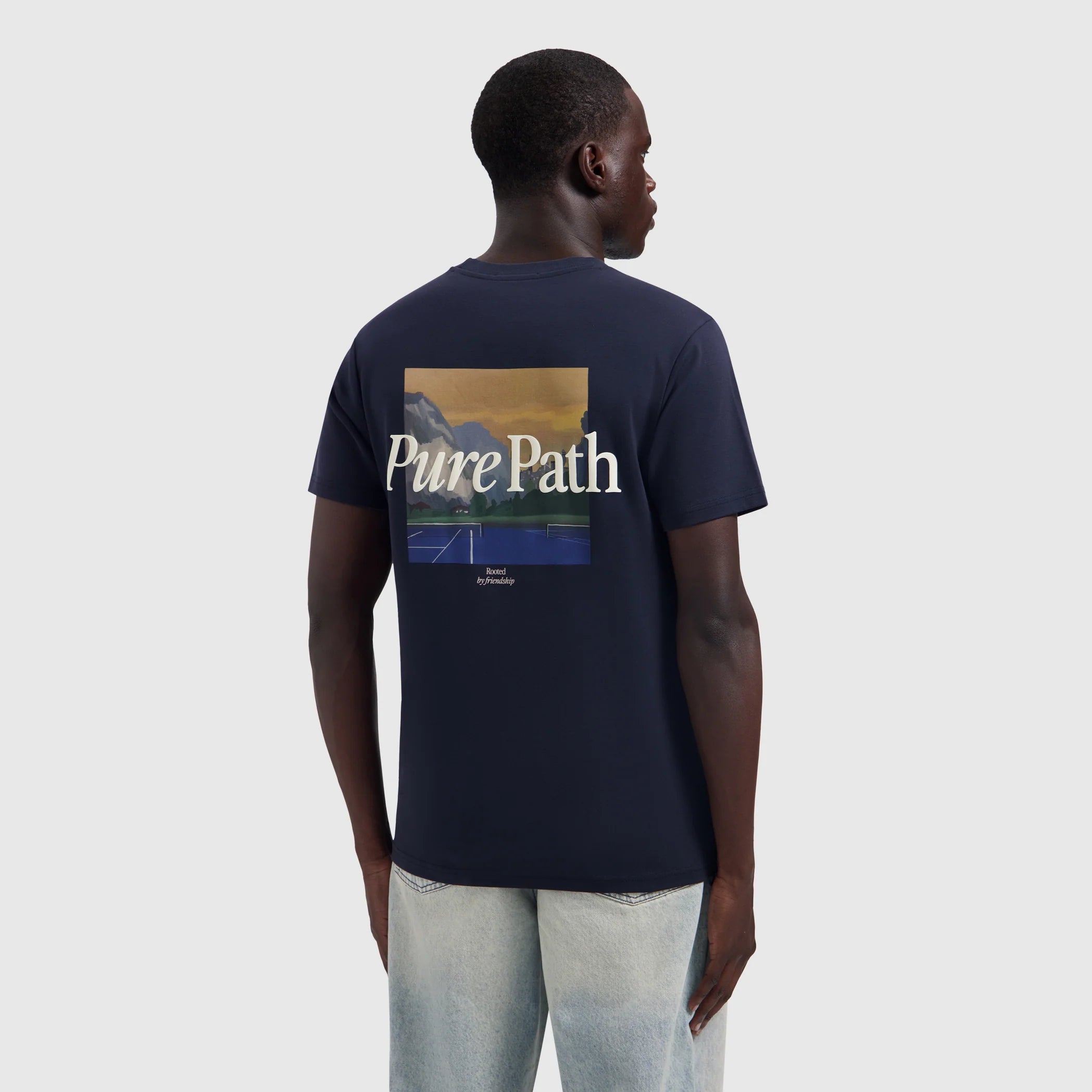 PURE PATH LANDSCAPE VIEW T-SHIRT Navy