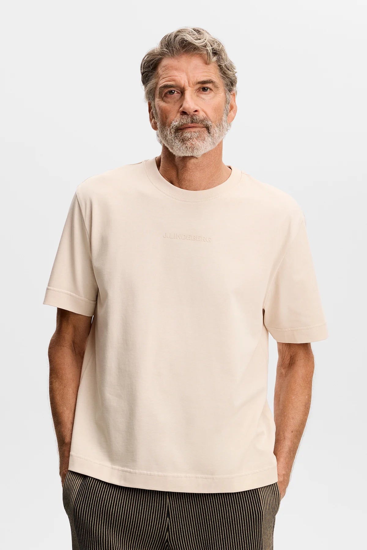 J.LINDEBERG Hale Heavy Logo T-shirt Moonbeam