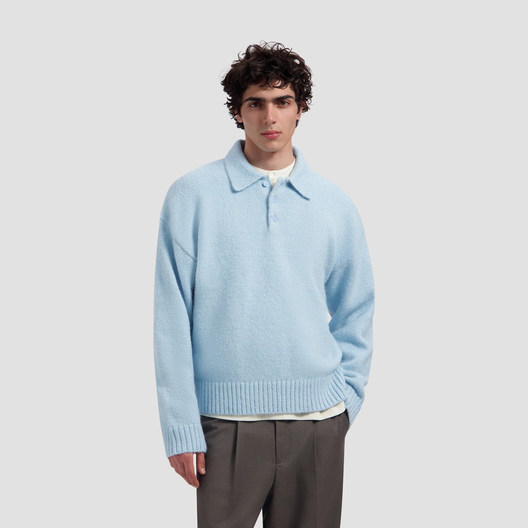 OLAF OVERSIZED KNITTED POLO - WINDSURFER