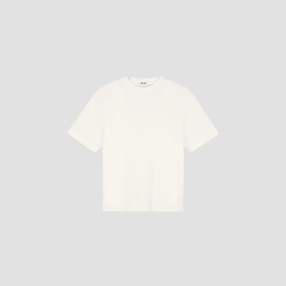 OLA RIBBED TEE Optical White