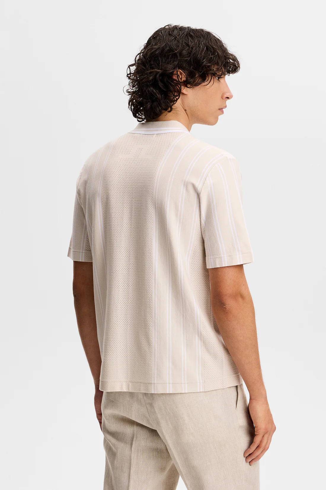 J.LINDEBERG RUE KNIT SS SHIRT Moonbeam