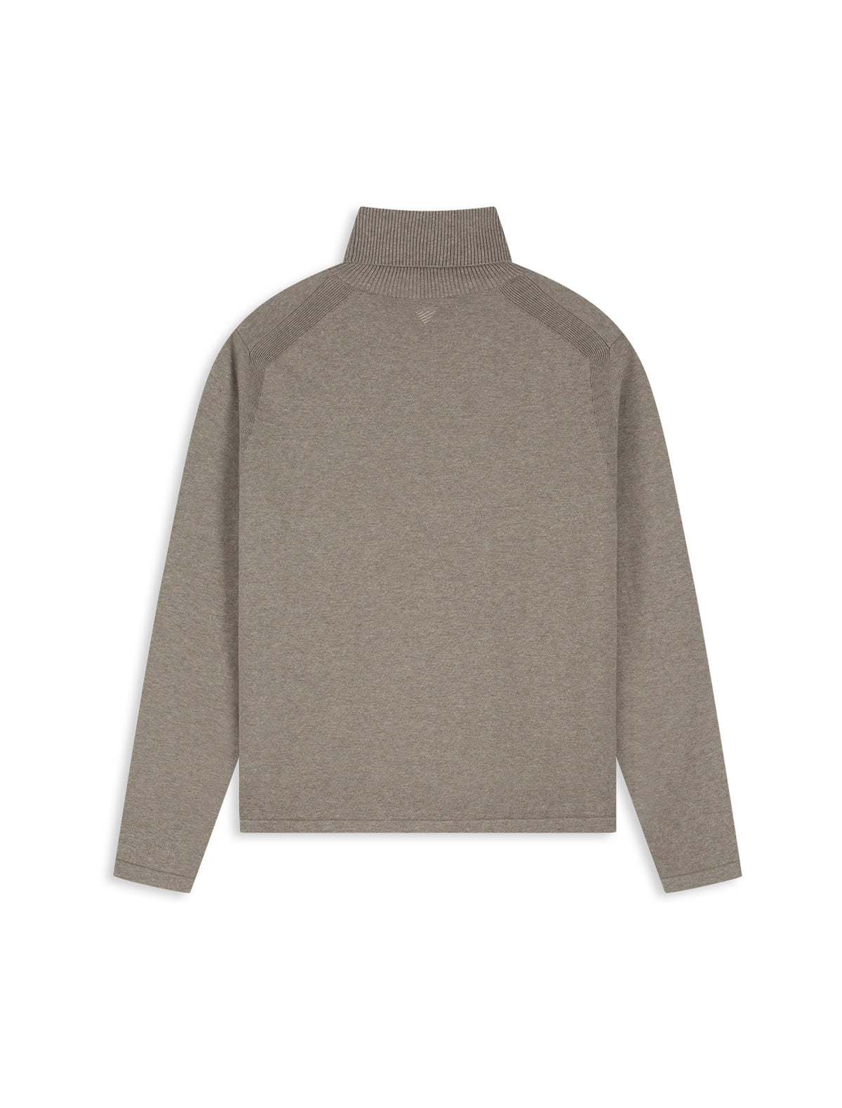PURE PATH FLAT KNIT TURTLENECK SWEATER | Taupe Melange