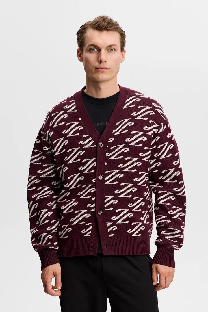 J.LINDEBERG DENNY JACQUARD CARDIGAN | Winetasting