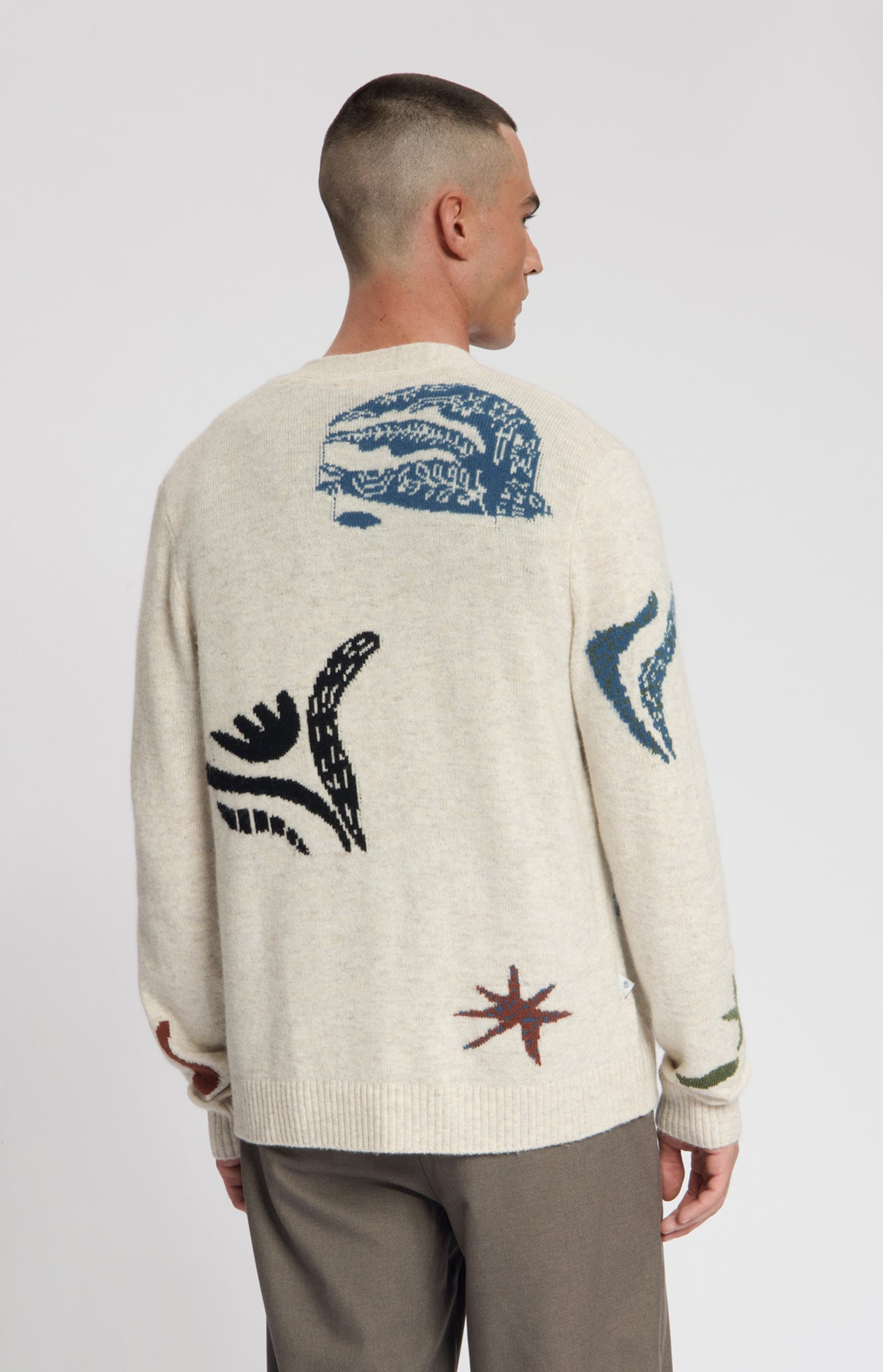 LAW OF THE SEA KNITTED CARDIGAN Almond Milk