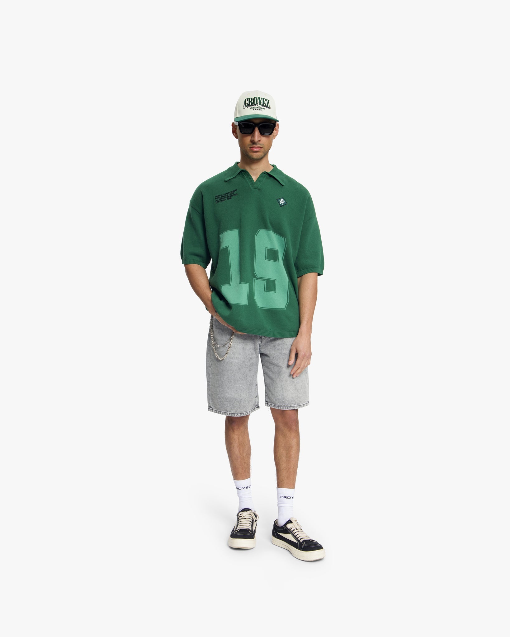 CROYEZ NOMBRE KNIT POLO Forest Green