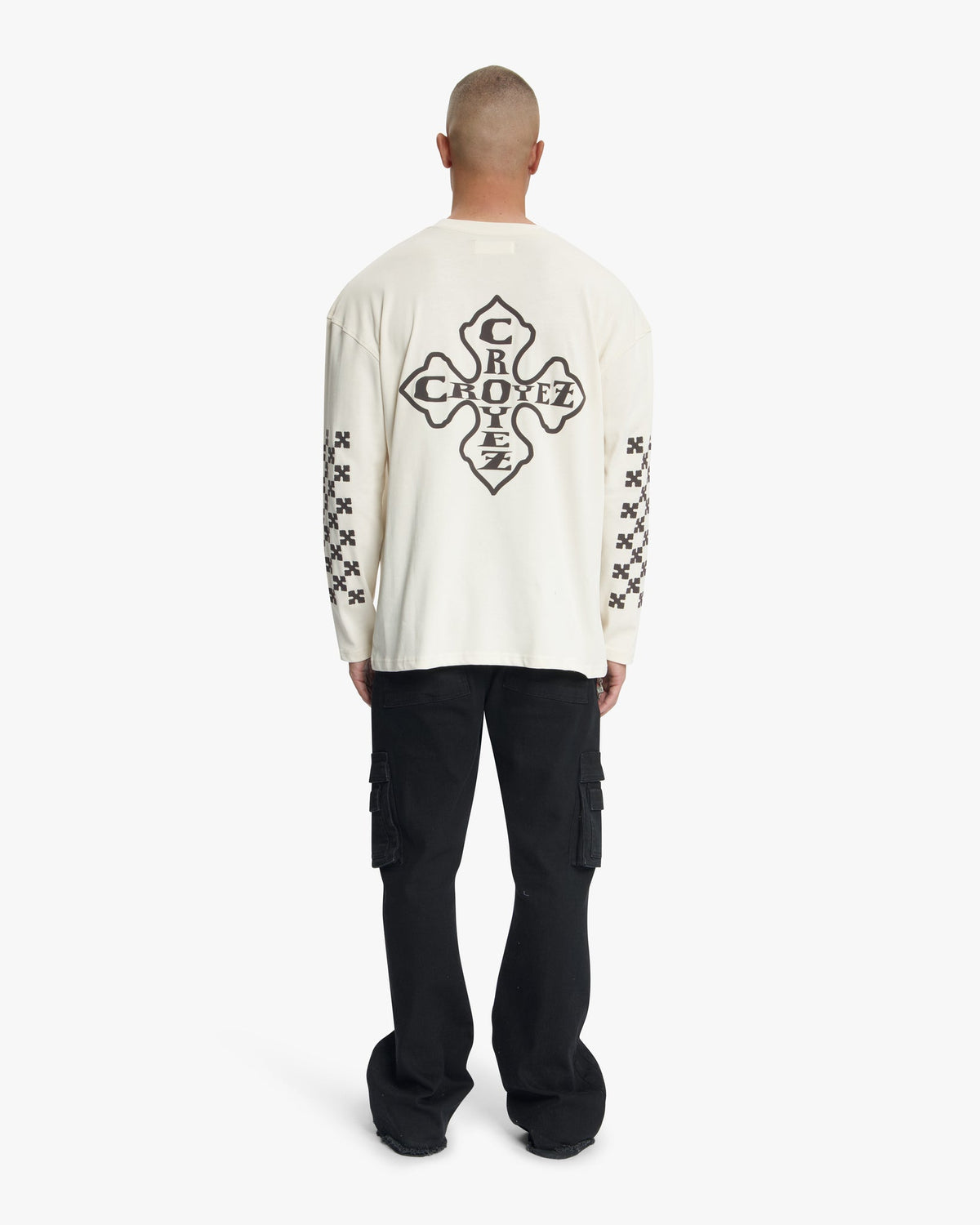 Croyez Cross Longsleeve T-Shirt | Light Beige