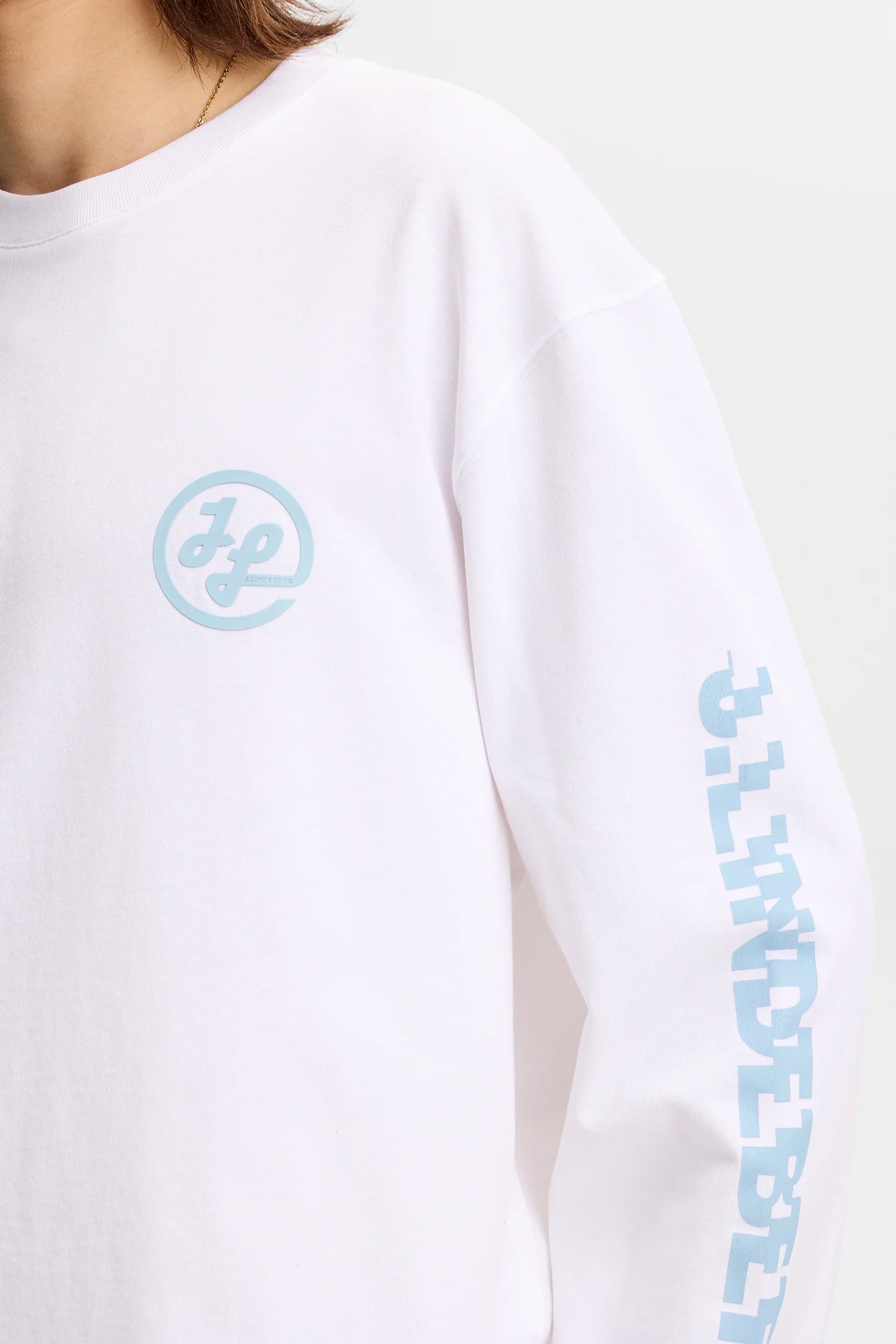 J.LINDEBERG Walsh LS Print T-shirt White